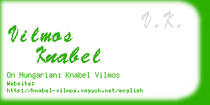 vilmos knabel business card